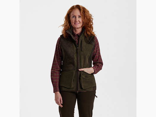 Lady Pam Shooting Weste - Graphite Green Melange – Kleidergröße Damen: 40