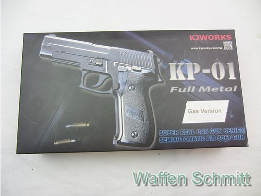 Airsoft Pistole Kjworks Mod.KP-01, Full Metal, Kaliber 6mm BB. Gas-Version.OVP!!!