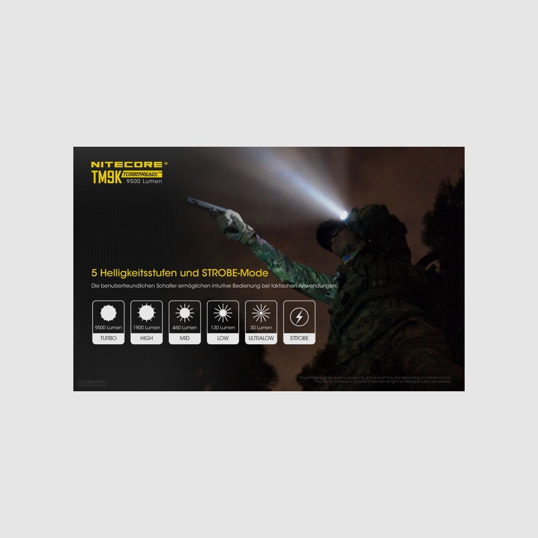 Nitecore TM9K Taschenlampe TM9K 9500 Lumen