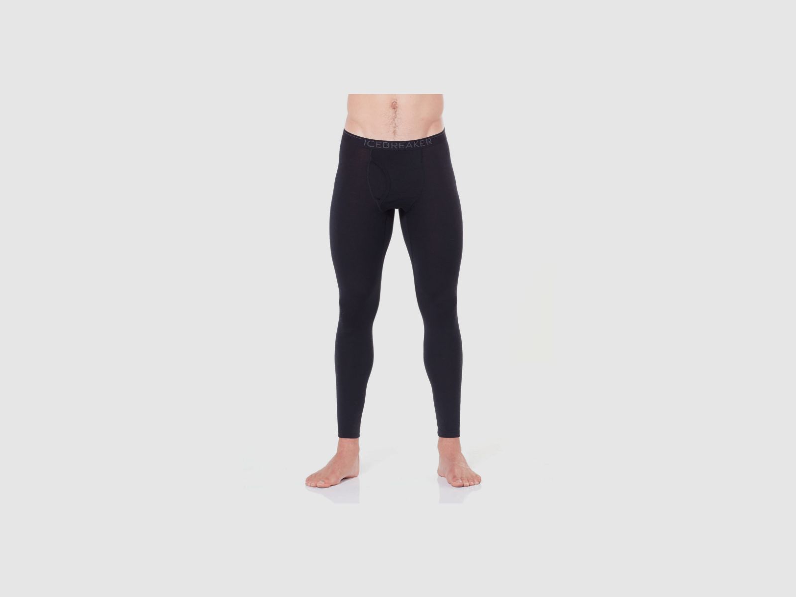 Leggings ICEBREAKER Merino 200 Oasis con apertura per uomo nero