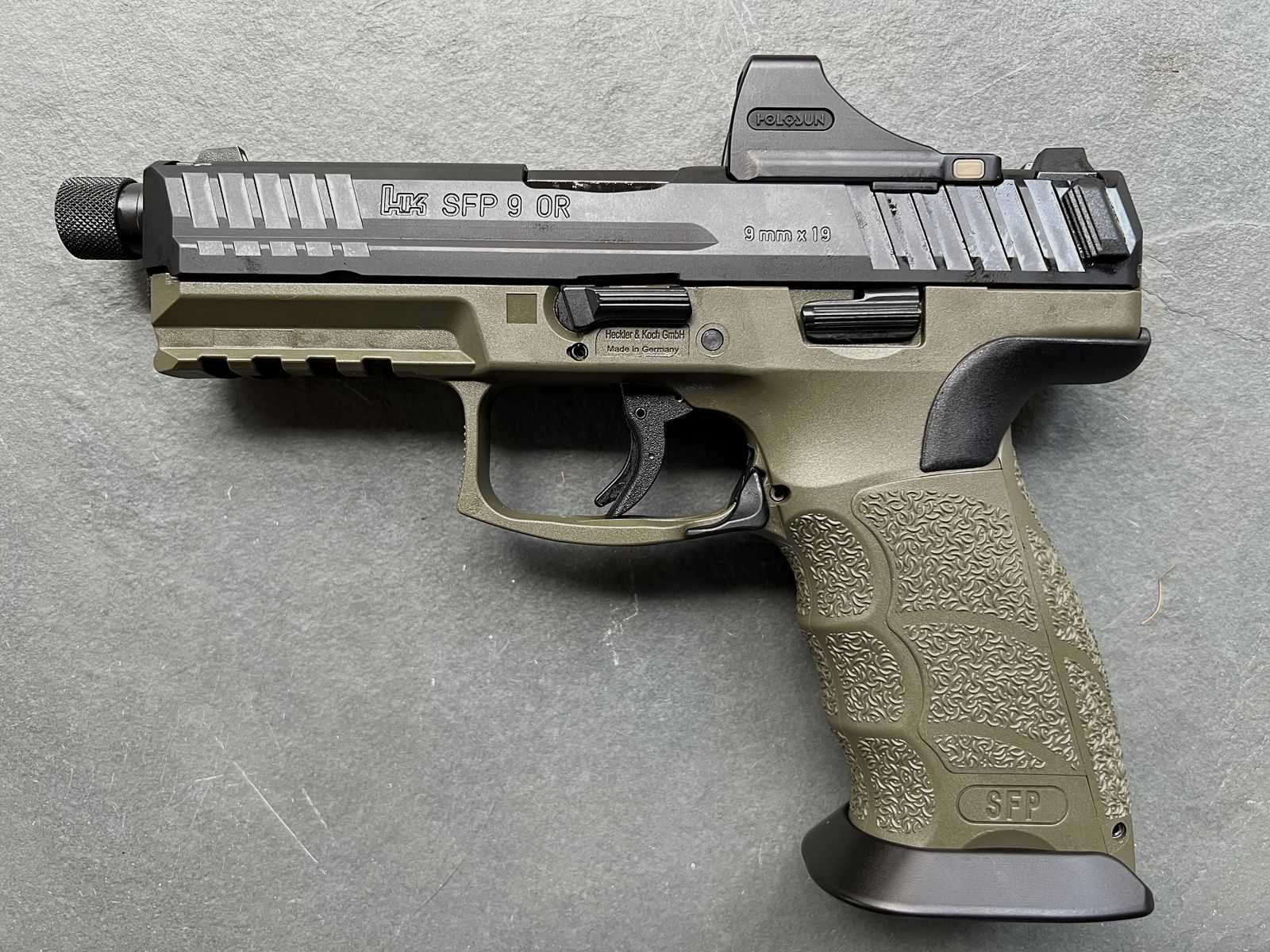 Heckler&Koch SFP9 SF SD OR NATO green (Set with SCS-VP9-GR)