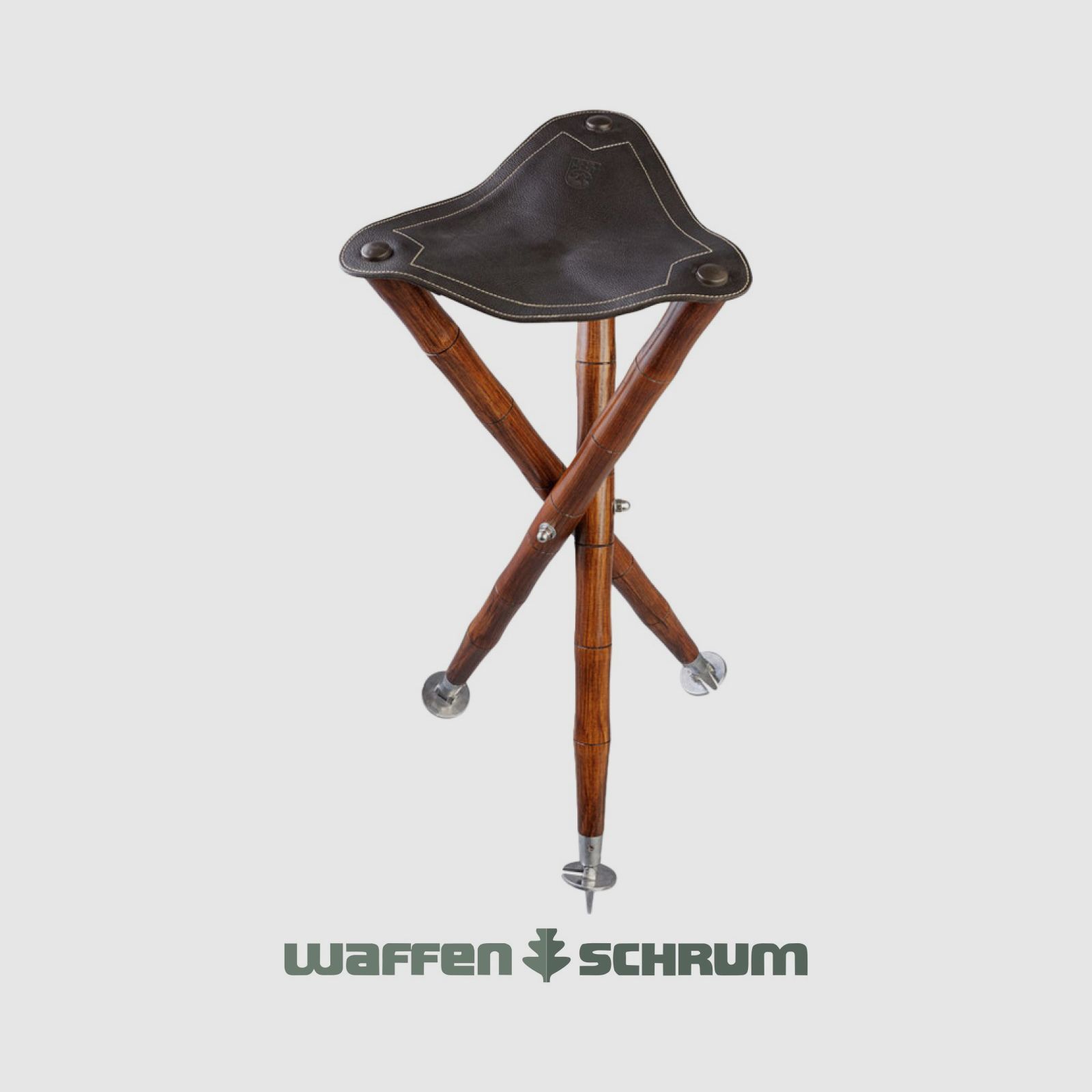 Eurohunt Dreibein-Ansitzstuhl Sitzhöhe 70cm mit Tellern max. Bel. 100kg