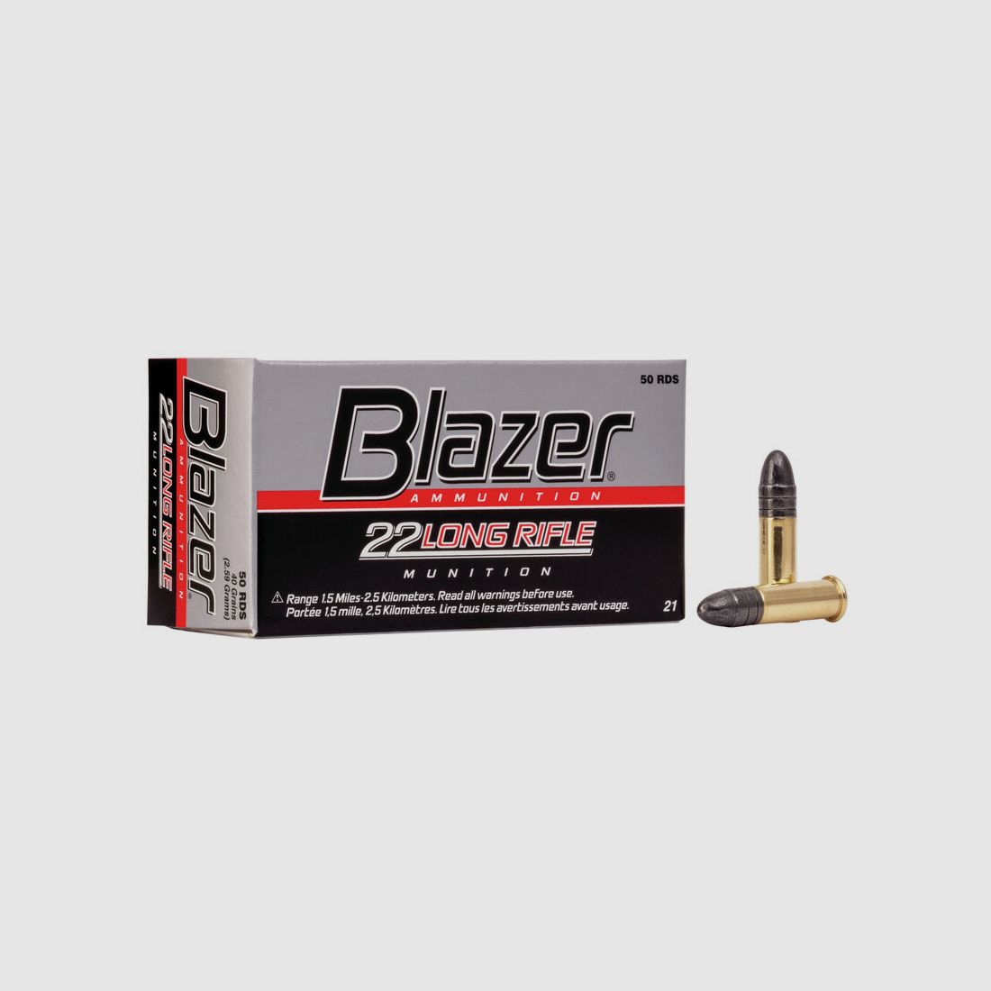 Patronen Kaliber .22lfb HV 40grs (2,6g) 50 Stück- CCI Blazer