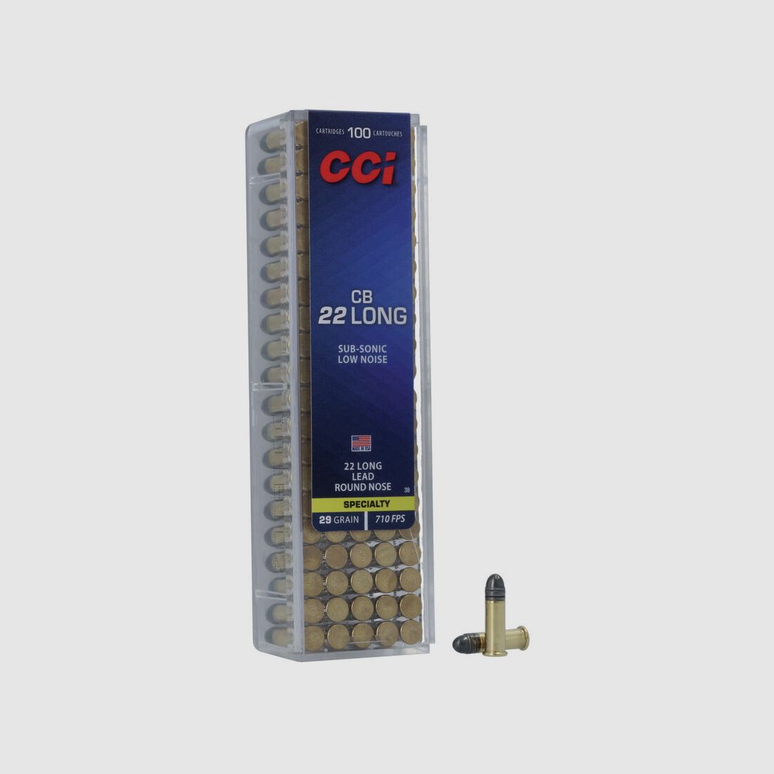 CCI CB Sub-Sonic .22 Long 29GR LRN 100 cartucce