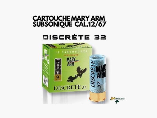 CARTOUCHE SUBSONIQUE MARY ARM DISCRETE 32 CAL.12/67