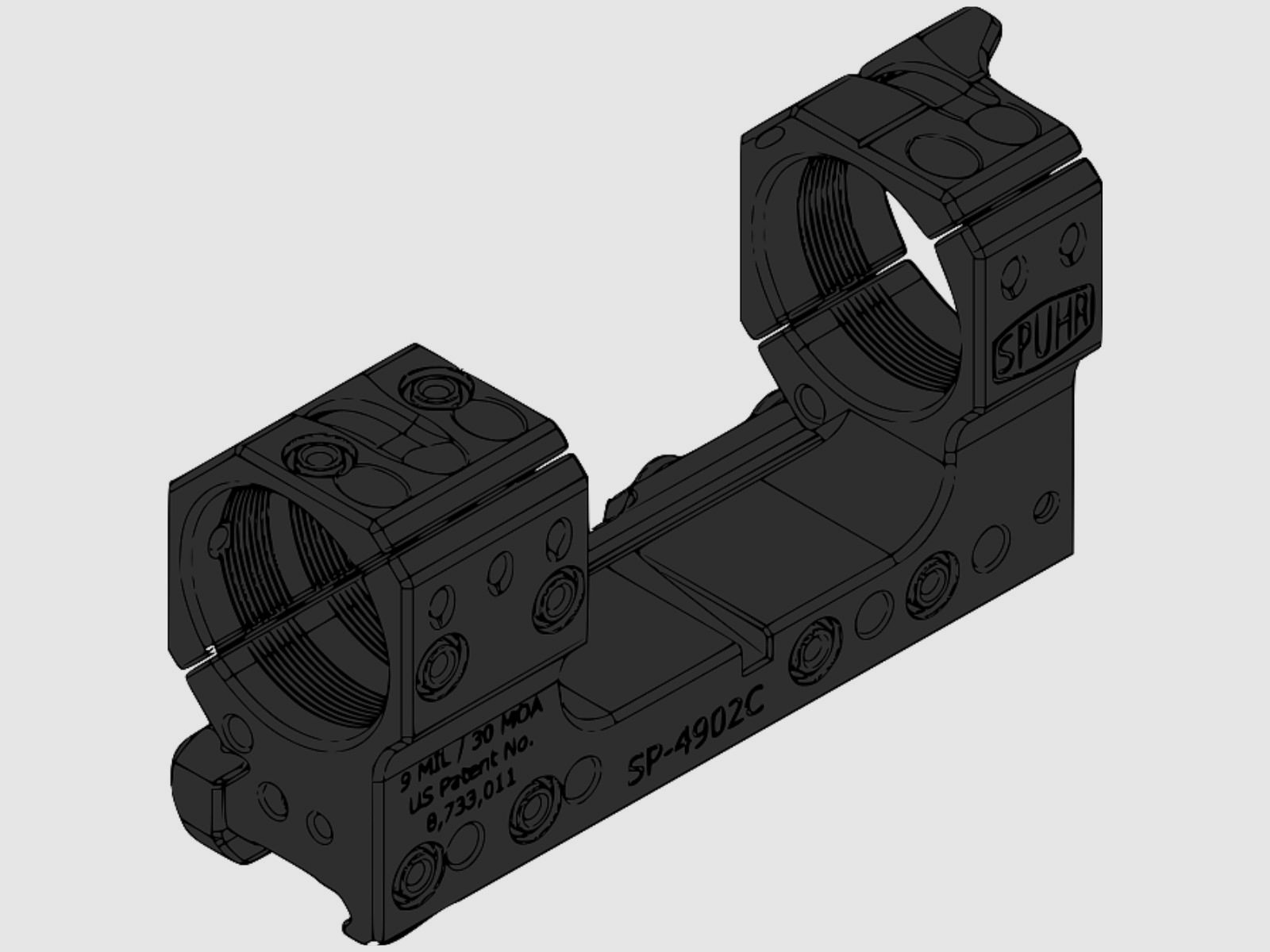 Spuhr – richtkijkermontage 34 mm – 31 MOA – SP-4902C, afbeelding 2 van 3