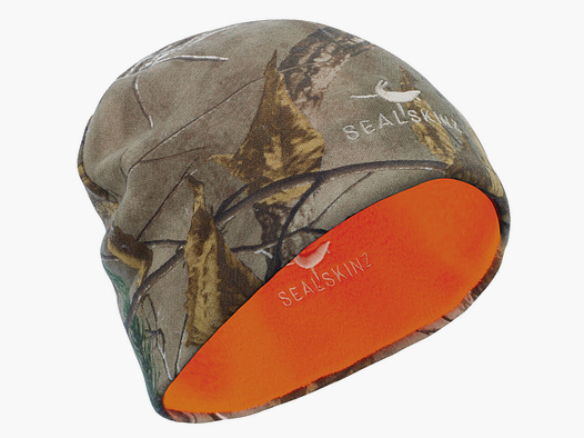 SealSkinz Waterproof Beanie Realtree and Orange - S/M