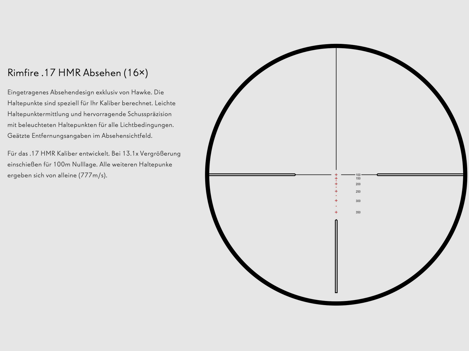 HAWKE 14261 Lunette de tir VANTAGE 4-16x50 AO RIMFIRE 17 HMR Réticule lumineux
