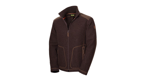 Waldkauz Loden-Fleecejacke "Urs" , dunkelbraun