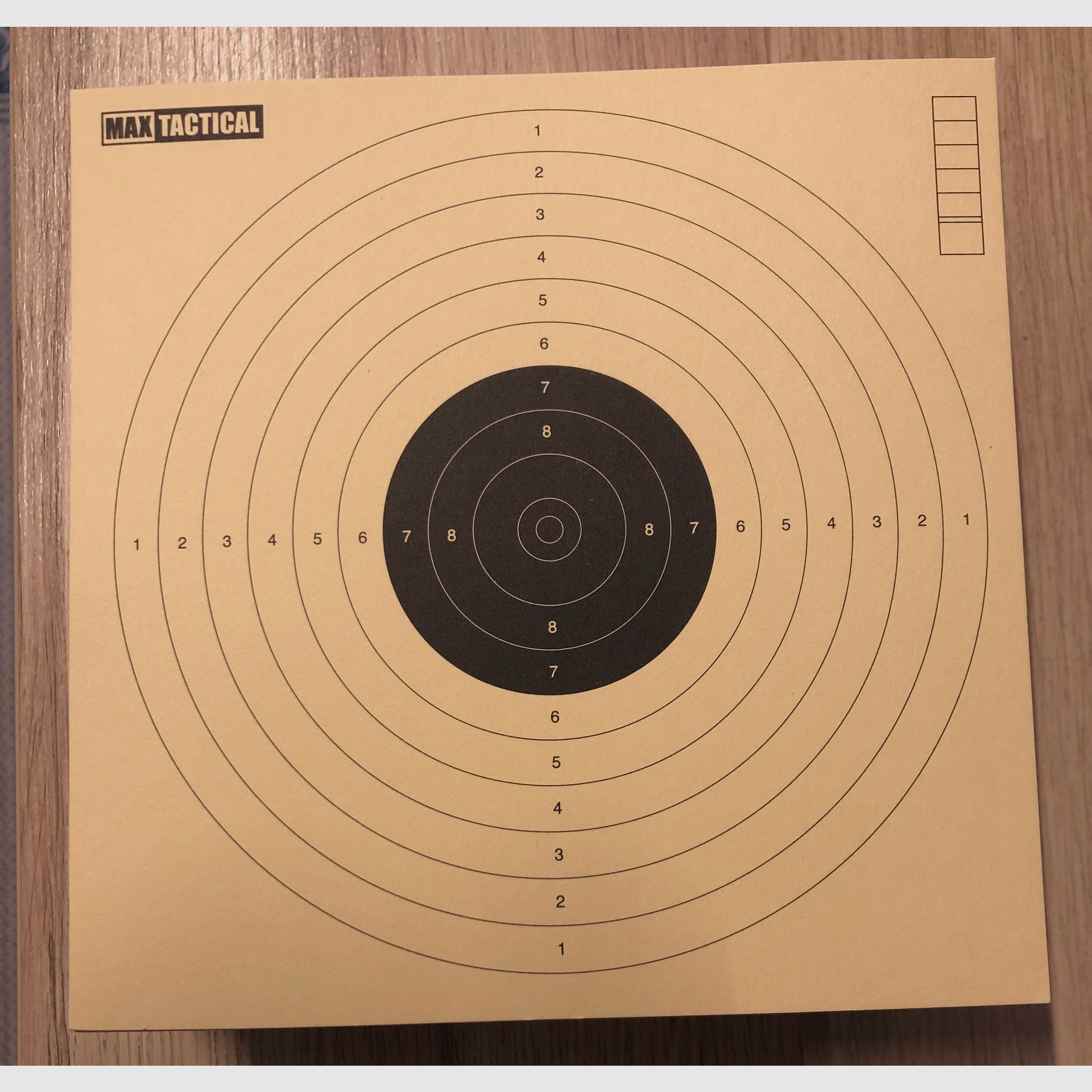 Max Tactical special cardboard target sheets, 17 x 17 cm, 204 pieces left