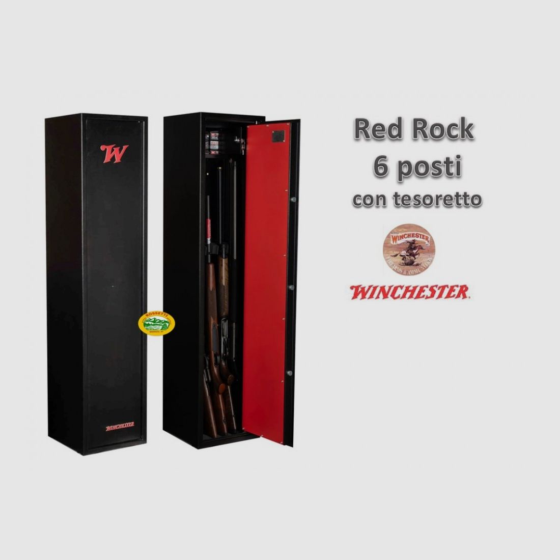 WINCHESTER Waffenschrank Red Rock 6 Gewehre