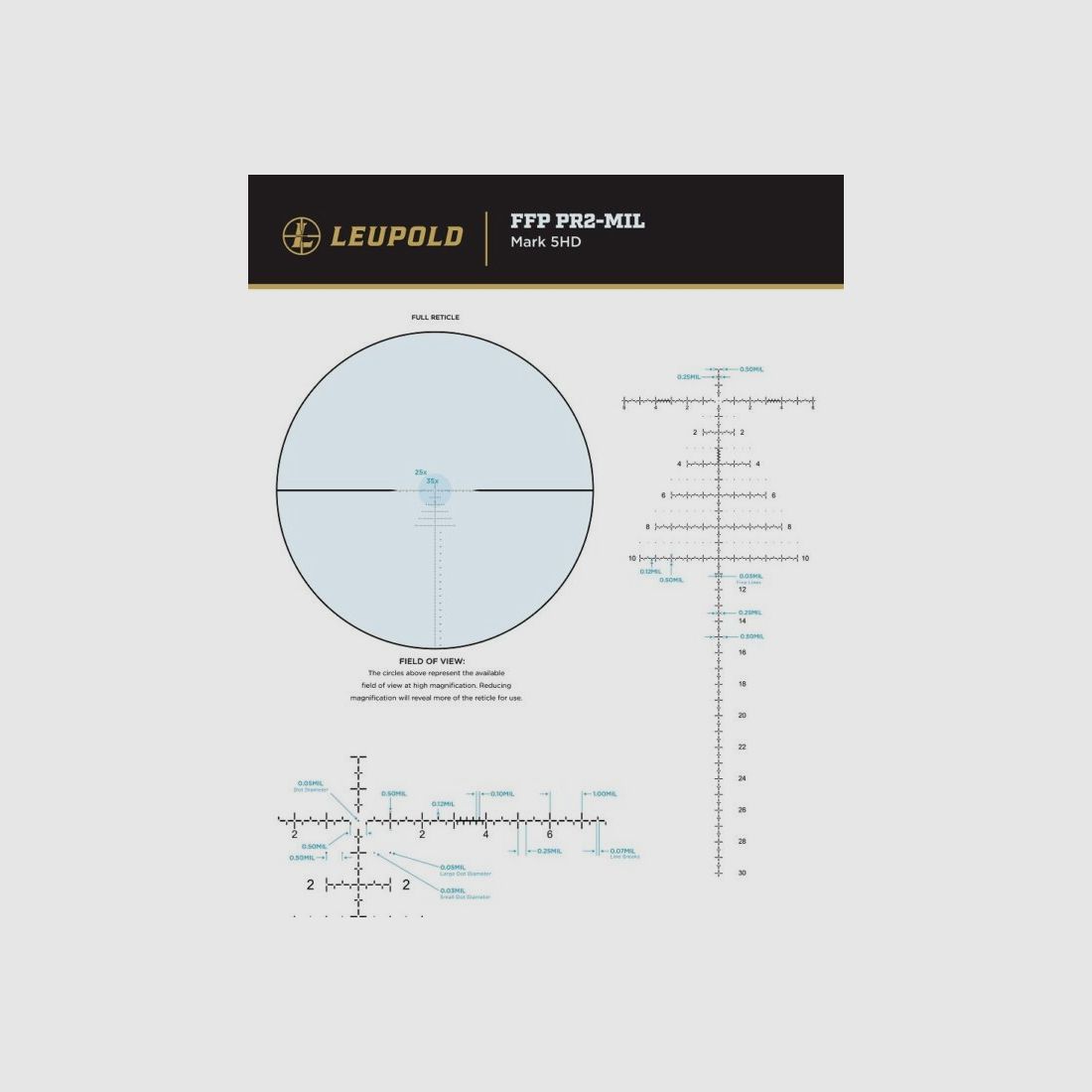 Telescopio LEUPOLD Mark 4HD 6-24×52 M5C3 Laterale F Ø34 FFP PR2-MIL, immagine 5 di 5
