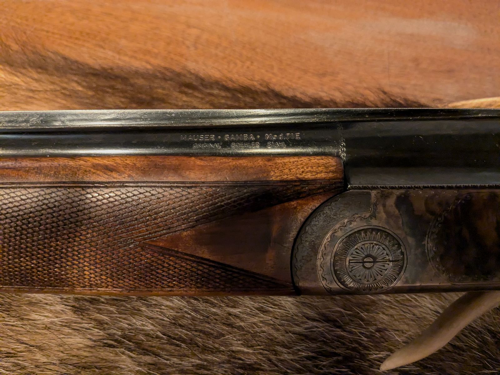 Bockflinte Mauser Gamba 71E , langer Schaft