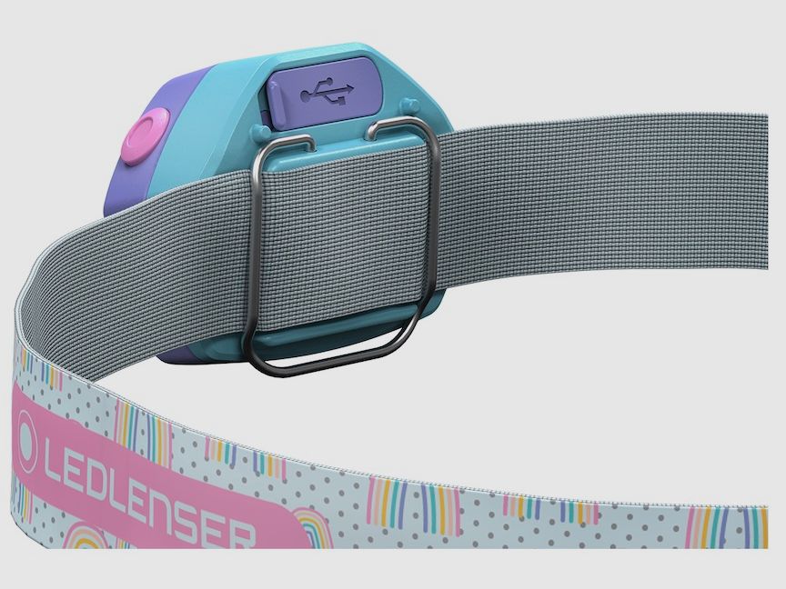Ledlenser 502536 Lampada frontale per bambini KIDLED4R viola 40 Lumen