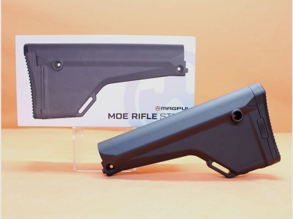 Magpul AR-15: Buttstock Magpul MOE (MAG404-BLK) Rifle Stock Polymer Black/ Stock black