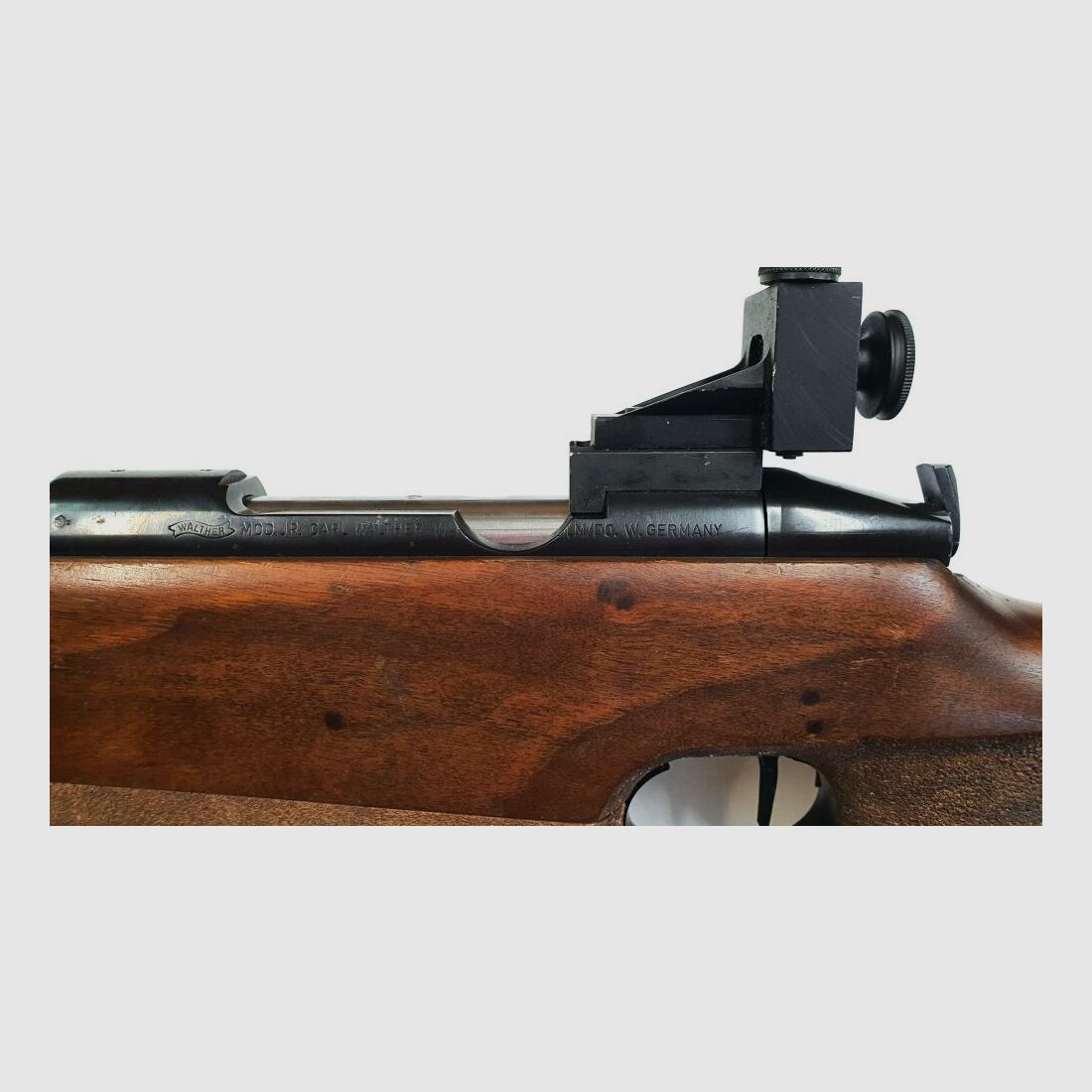 Walther !!Artículo de colección!! Rifle de un solo tiro, Walther JR Biathlon en calibre .308Win con dioptría