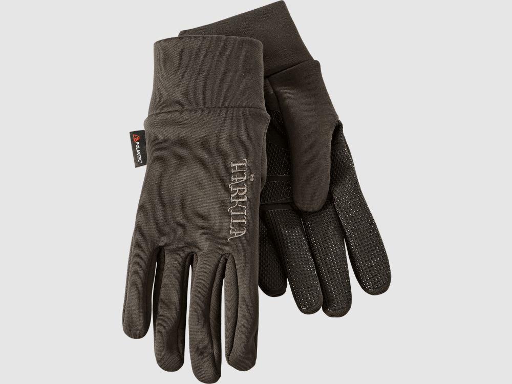 Härkila power liner handsker soil brown
