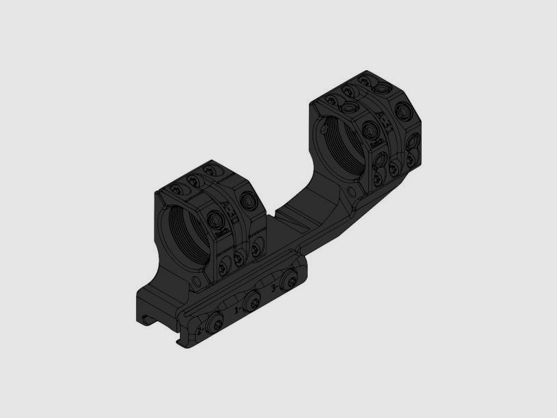 Spuhr SP-3022C przedłużony montaż do lunety Gen3 Ø30 H38mm 0MIL Picatinny, zdjęcie 7 z 12