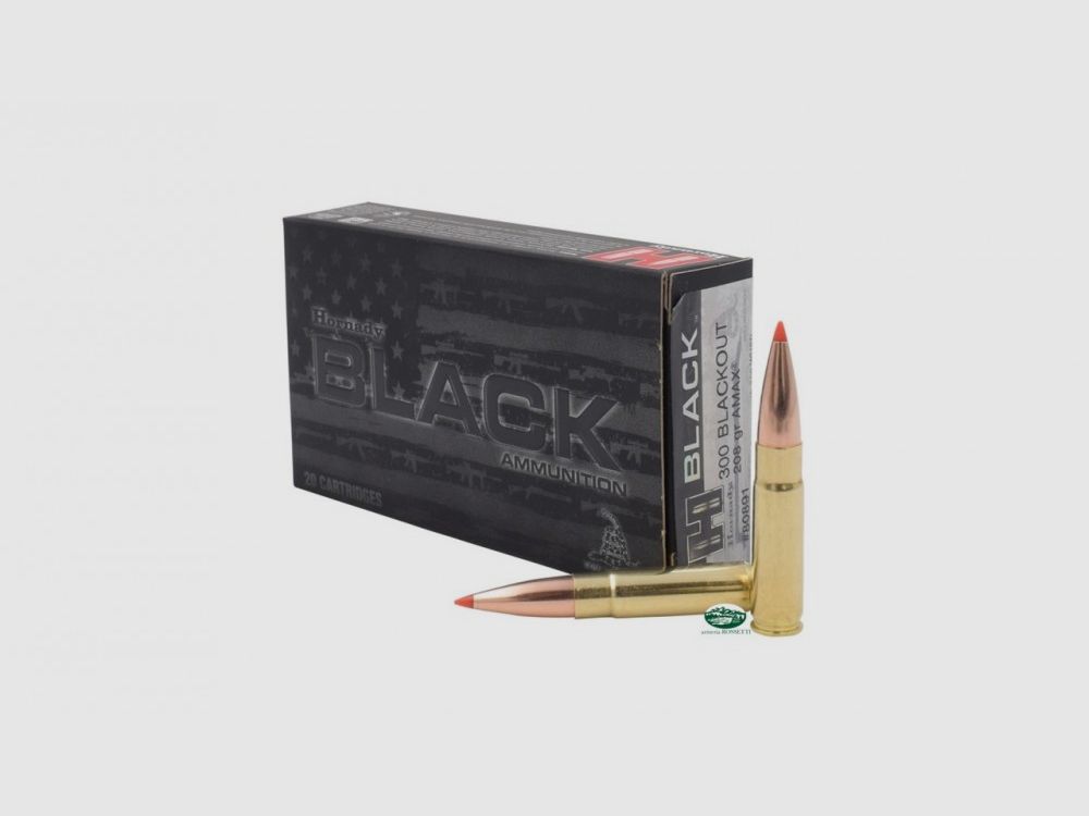 HORNADY munitions cal.300 BLK Black AMAX 208 gr subsonique 80891