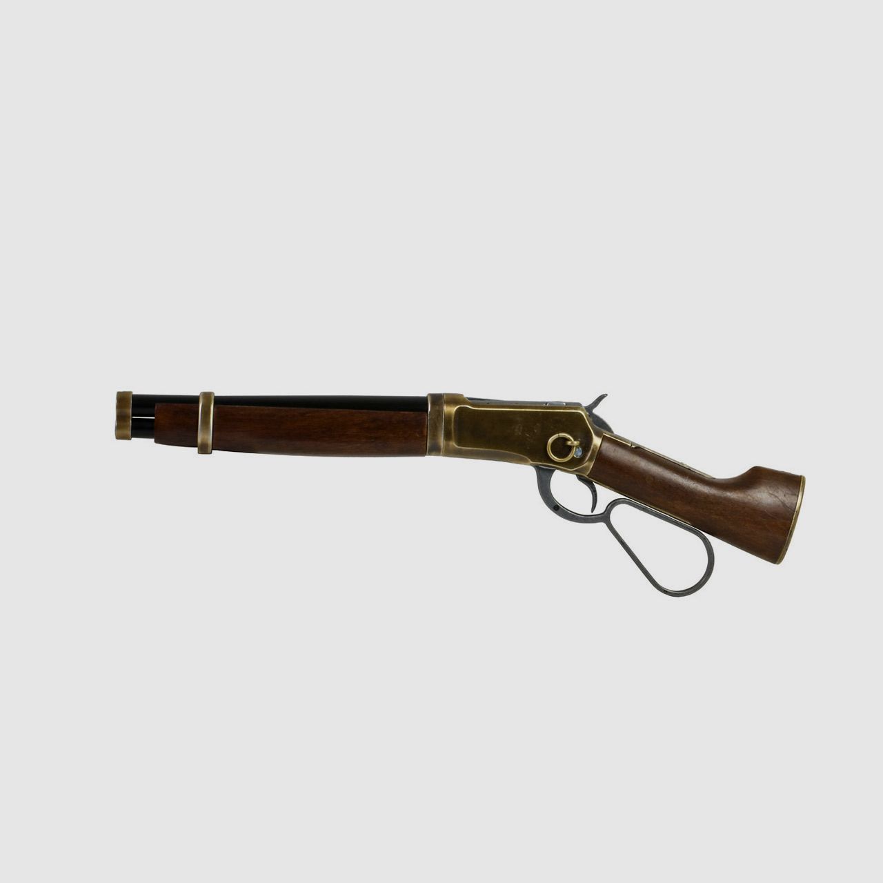 Deko Westerngewehr Kolser Winchester Mare's Leg Short voll beweglich LĂ¤nge 55 cm messing