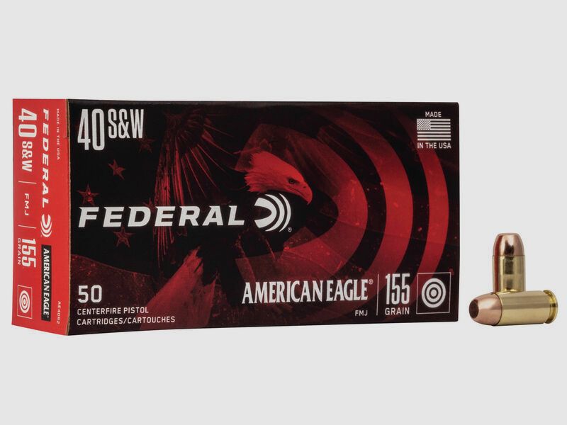 Federal American Eagle .40 S&W 155GR FMJ 50 cartouches