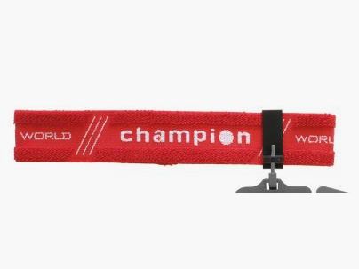 Gehmann headband red 30mm wide, cover disc white