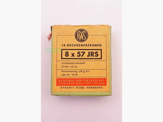 RWS (WZd.Fa.Rottweil) cartuchos de rifle 8x57JRS