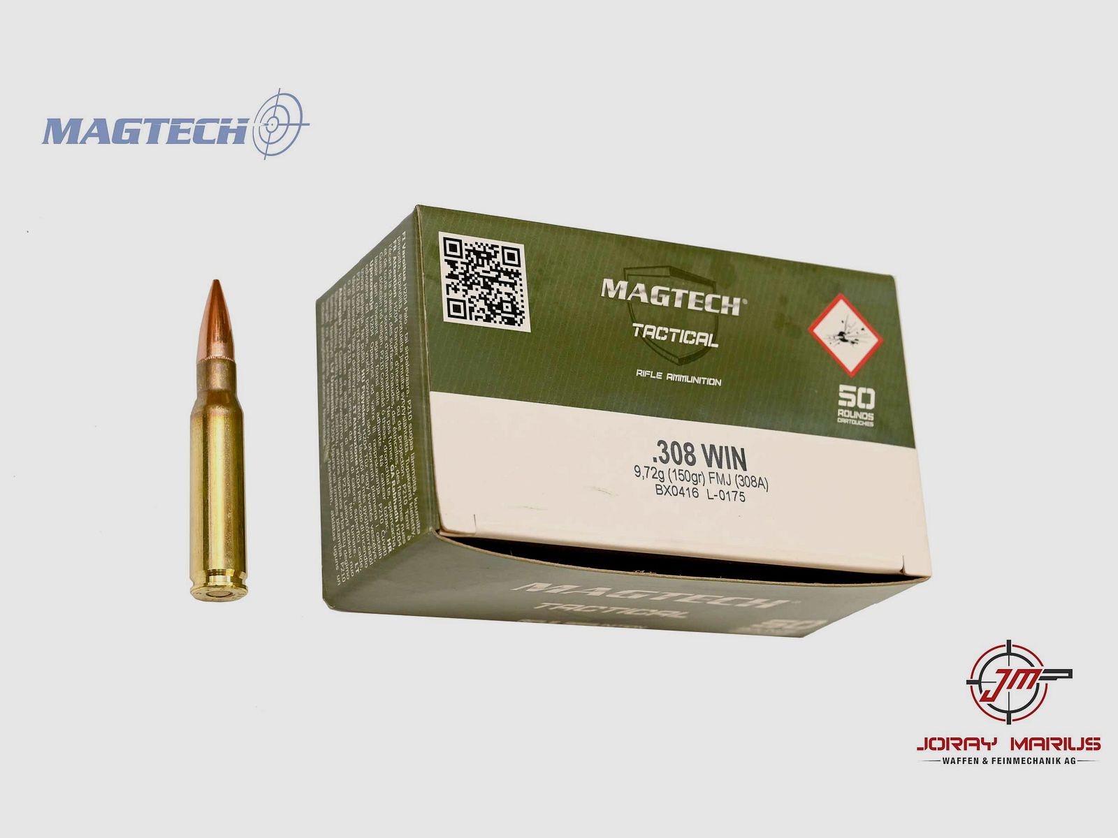 .308 Win Magtech 9.72g 150gr FMJ