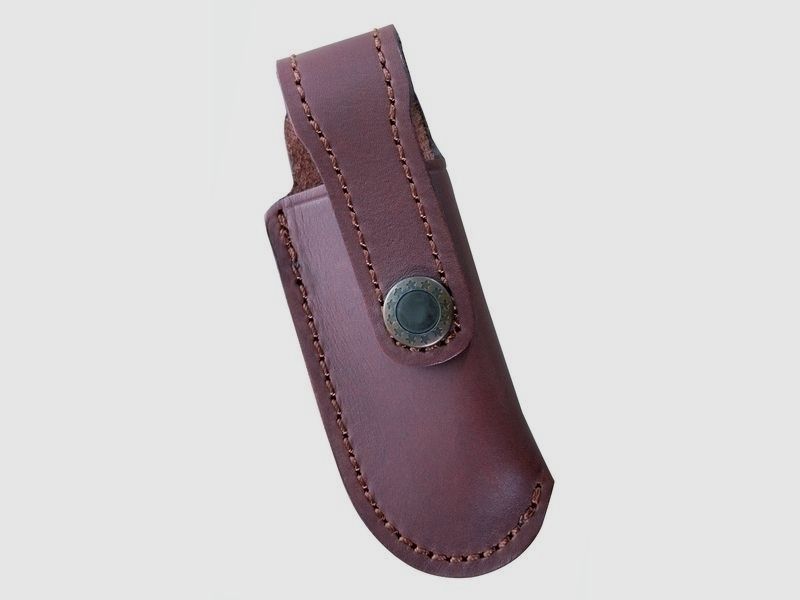 Braunes Lederetui schlank schmal fr Messer mit 12cm Heftlnge