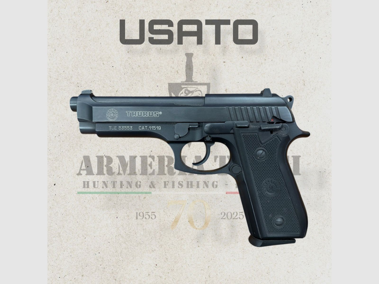USED – PISTOL – TAURUS MOD. PT 92 AF cal. 9×21, image 1 of 3