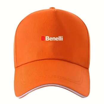 Orangefarbene Schirmmütze