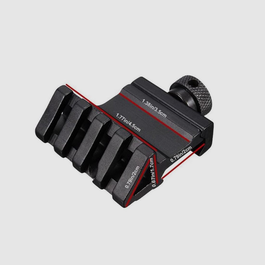 3 Stück - 45-Grad-Picatinnyschiene mit je 4 Slots