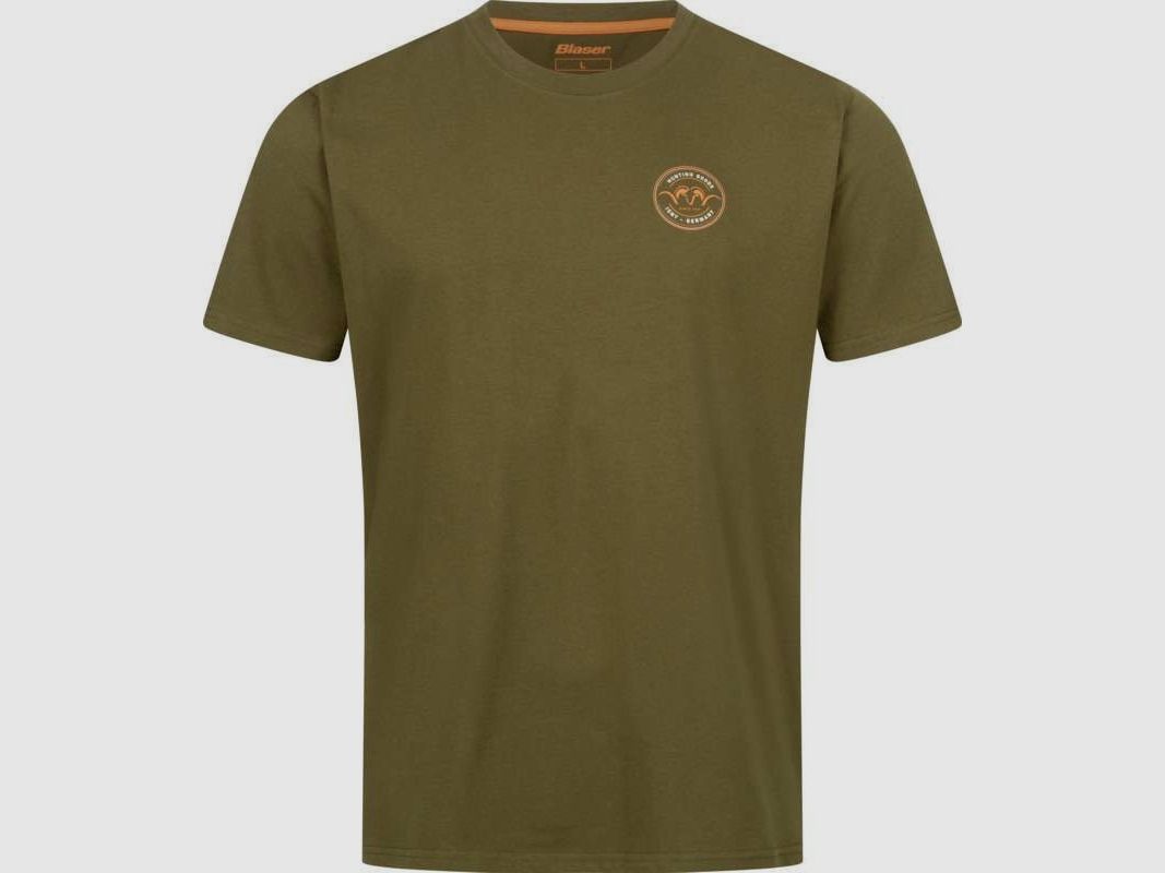 T-shirt Blaser Argali Circle T25 pour hommes Olive Foncé
