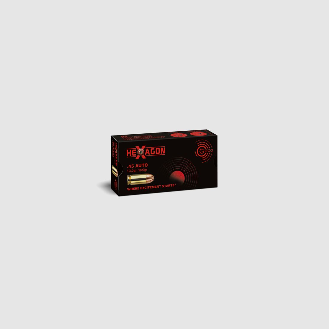 GECO HEXAGON 45ACP - 200GR JHP