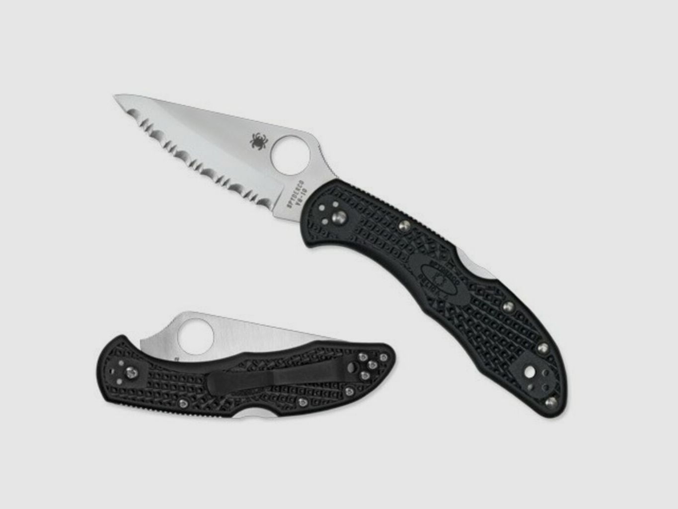 Spyderco Delica 4 Folding Knife FRN Handle Serrated Steel, image 2 of 2