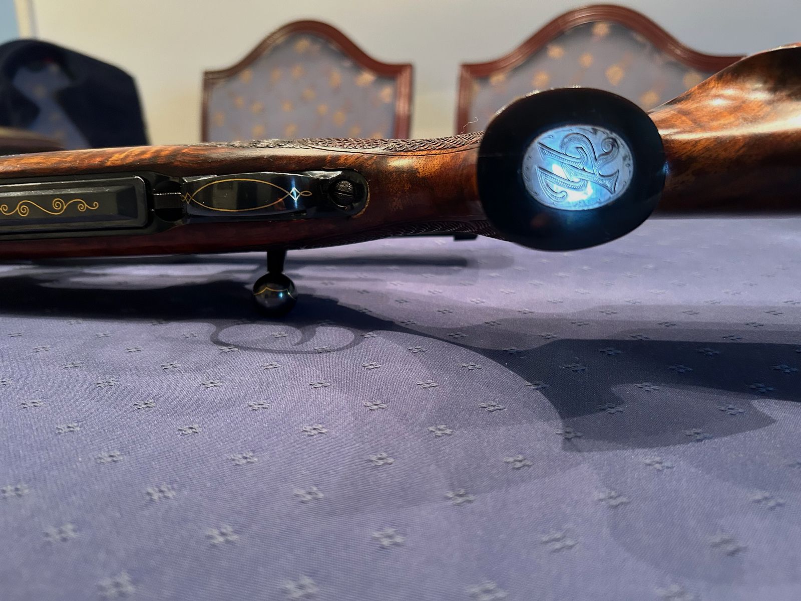 Fucile Stutzen Sauer 90 con inserti in oro