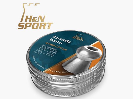 Balines H&N Barracuda Hunter cal. 4,50 mm. Lata 400 uds. de 0,68 g.