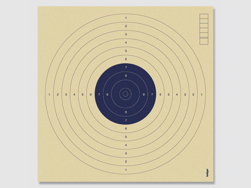 Krüger-Schießscheiben Lupi-Scheiben m.Nr. blau Schießscheiben