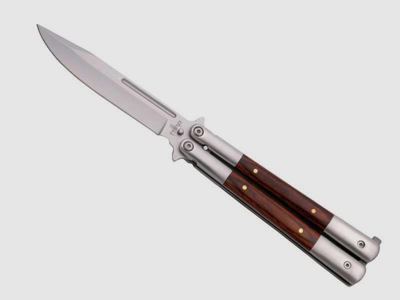 THIRD COUTEAU PAPILLON INOX/PAKKA 13CM INOX