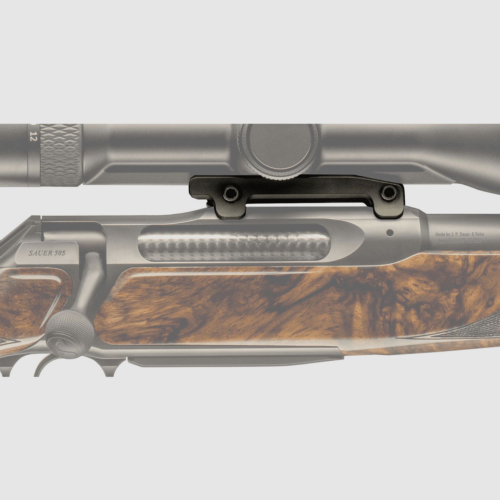 Sauer Sattelmontage 505 / Hohe Ausführung  für Swarovski SR Innenschiene / Bauhöhe 14,5mm