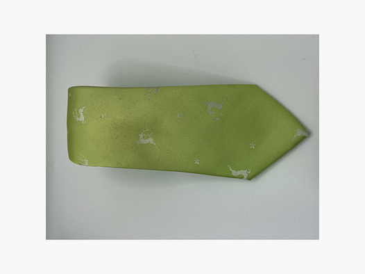 Cravatta verde chiaro motivo cervo argentato