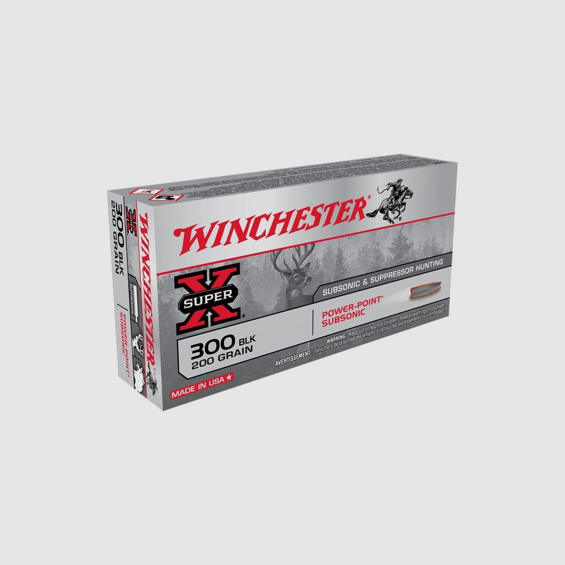 Winchester Super X Power Point Subsonic 200 grs. Kal. 300 BLK - 20 Stk.