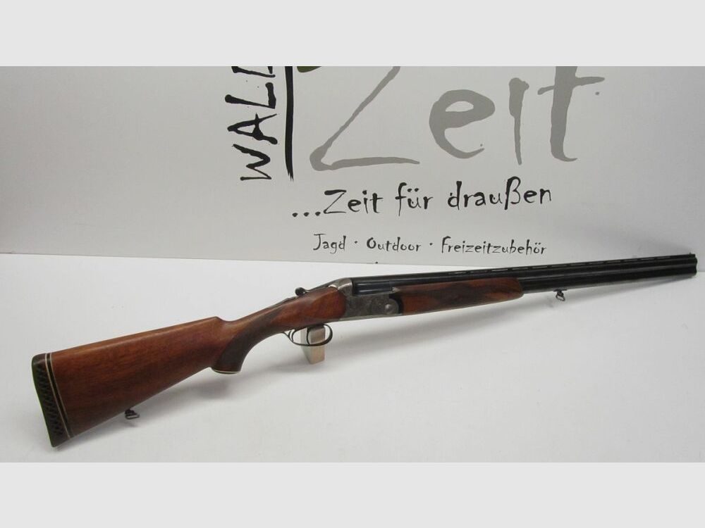 Bockdoppelflinte A.S.L. Italien Kal. 16/70, gravierte Basküle, Ejektor, Dop 16/70