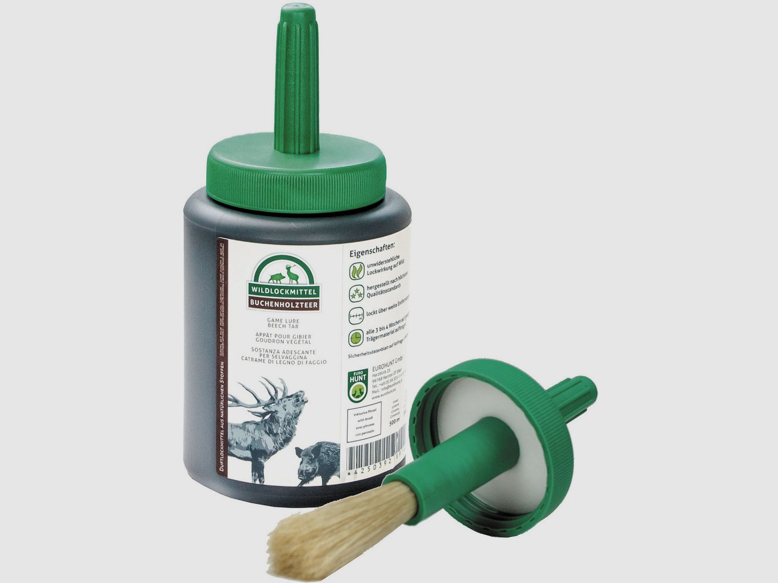 Eurohunt goudron de hêtre 500 ml avec pinceau, image 1 sur 8