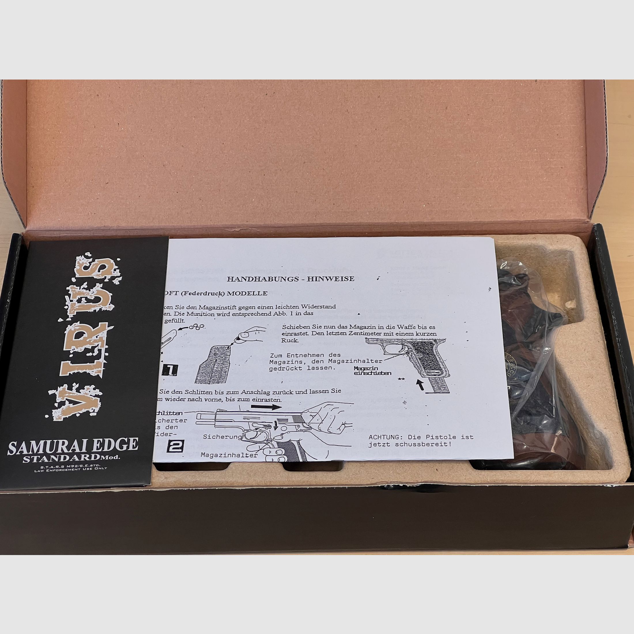WE Socom Gear Samurai Resident Evil Full Metal GBB 6mm Black