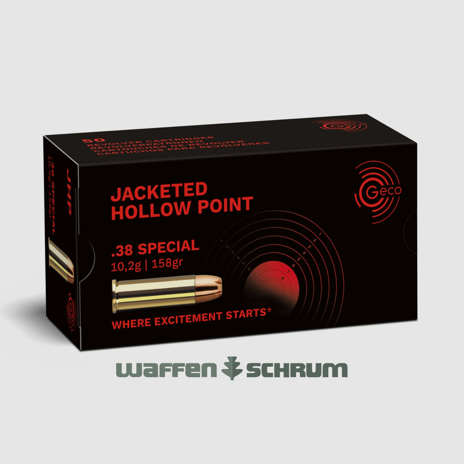 Geco hollow point 10.2g - 158gr .38Special