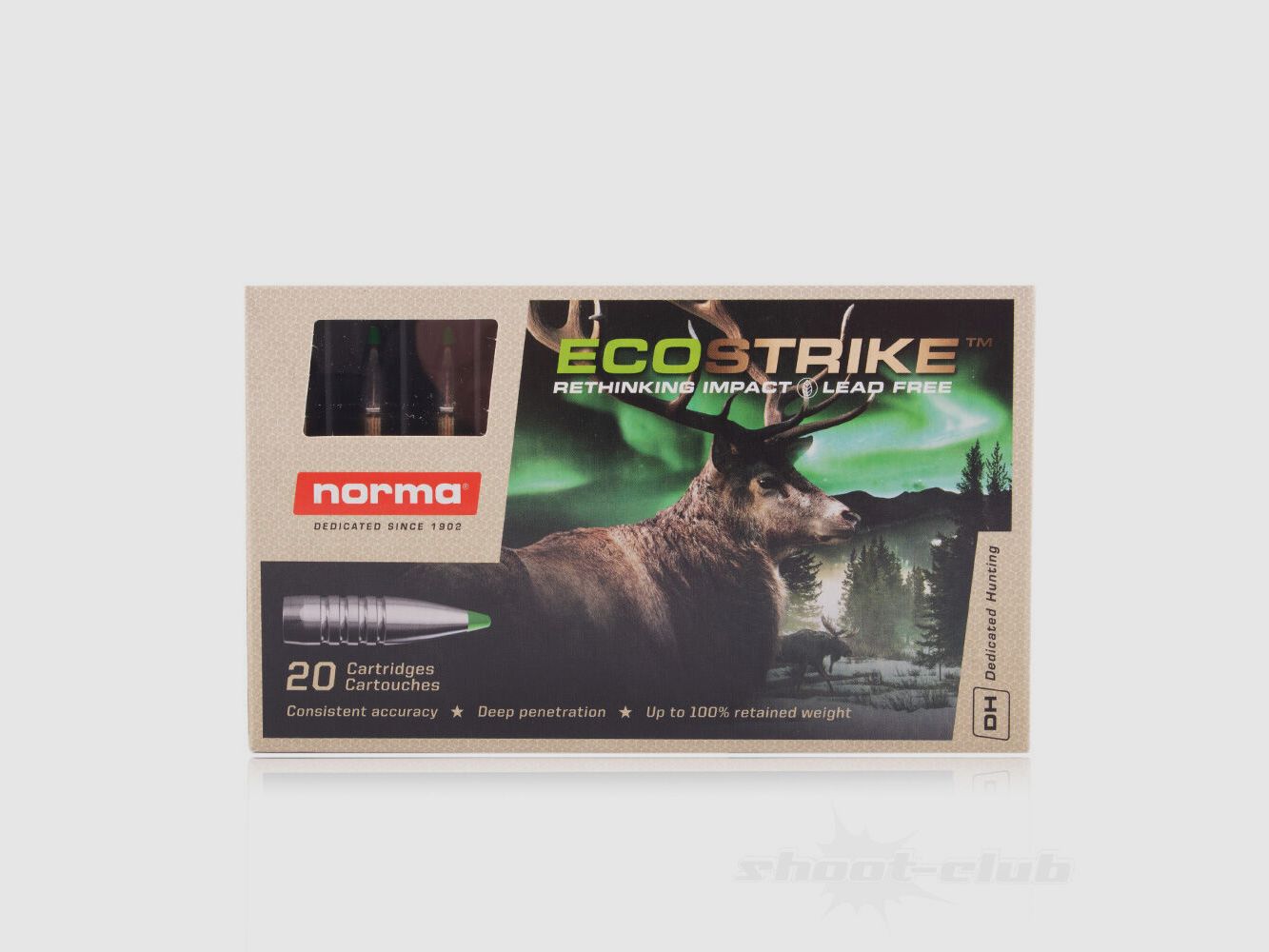 Norma Ecostrike Büchsenpatronen Kaliber .30-06 bleifrei 9,7g / 150grs