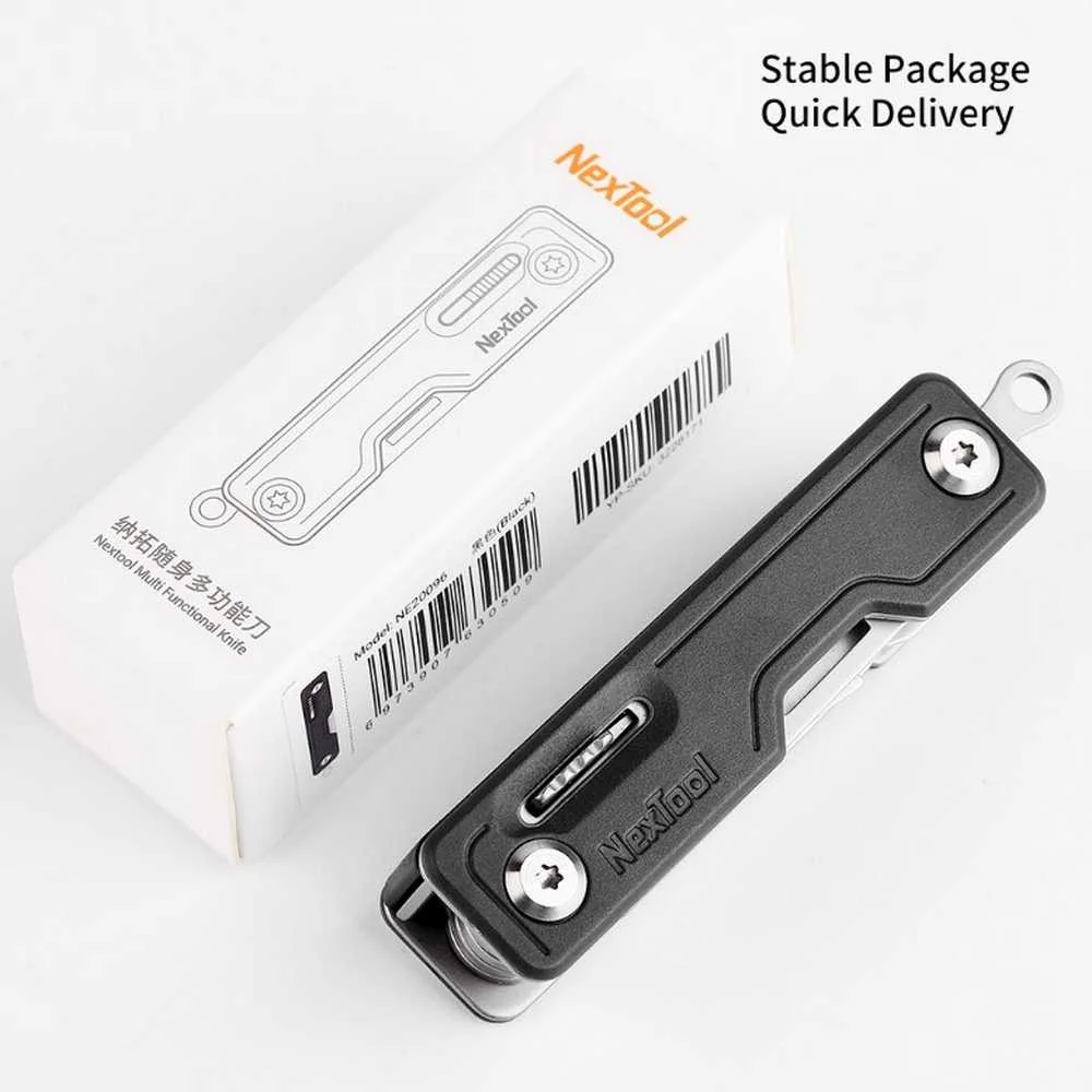 NexTool NE20096 couteau de poche multifonction 10-en-1 noir, image 26 sur 26