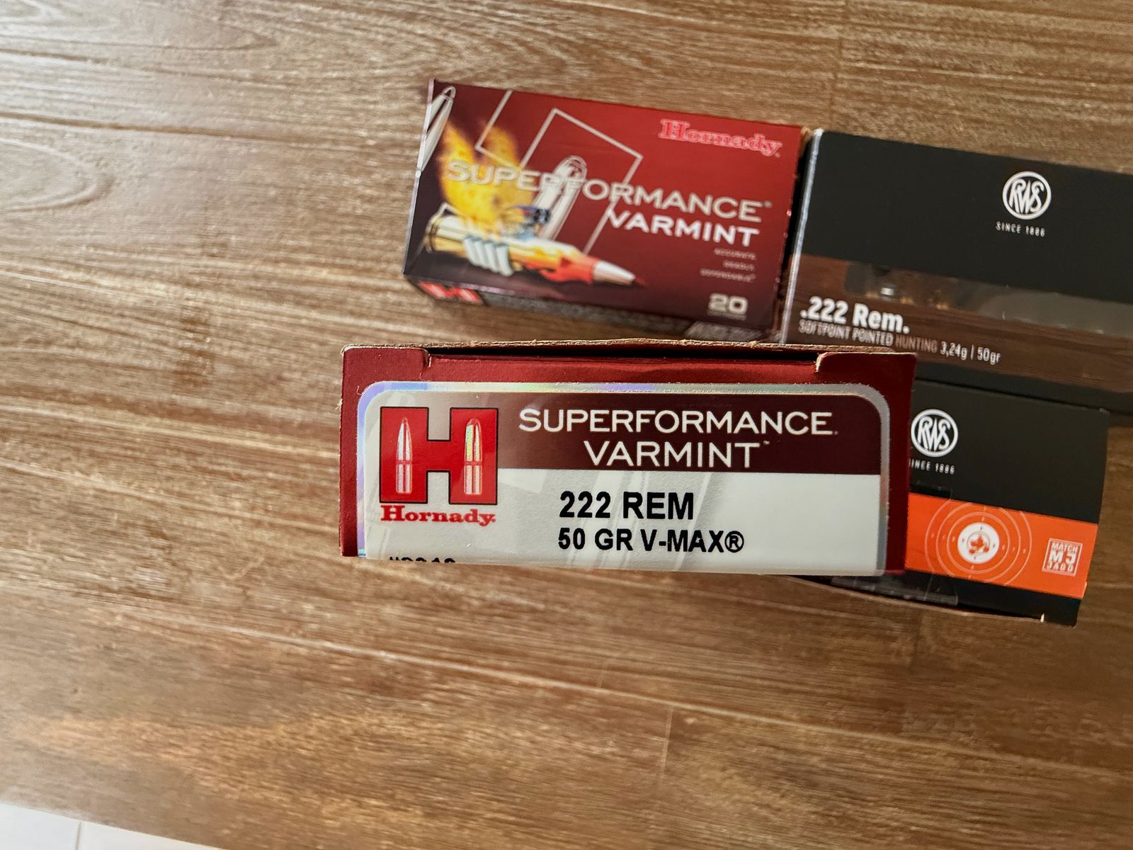 .222 Remington Munition  73 Schuss, Hornady, RWS