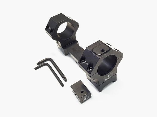 Montura APEL Táctica Black-line 20 MOA para Picatinny – 34mm. altas BH23